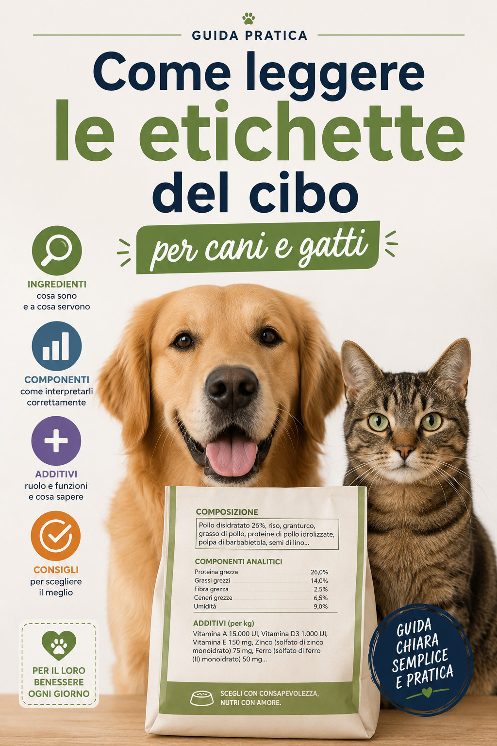Come leggere le etichette del cibo per cani e gatti