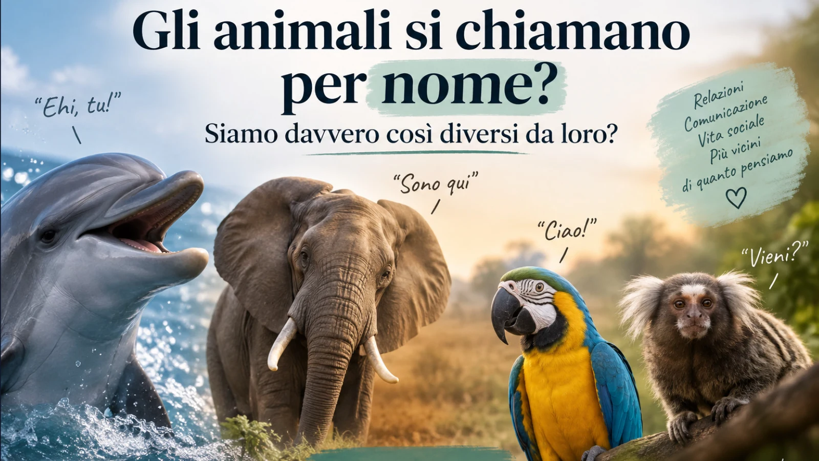 Gli animali si chiamano per nome. Siamo davvero così diversi da loro?