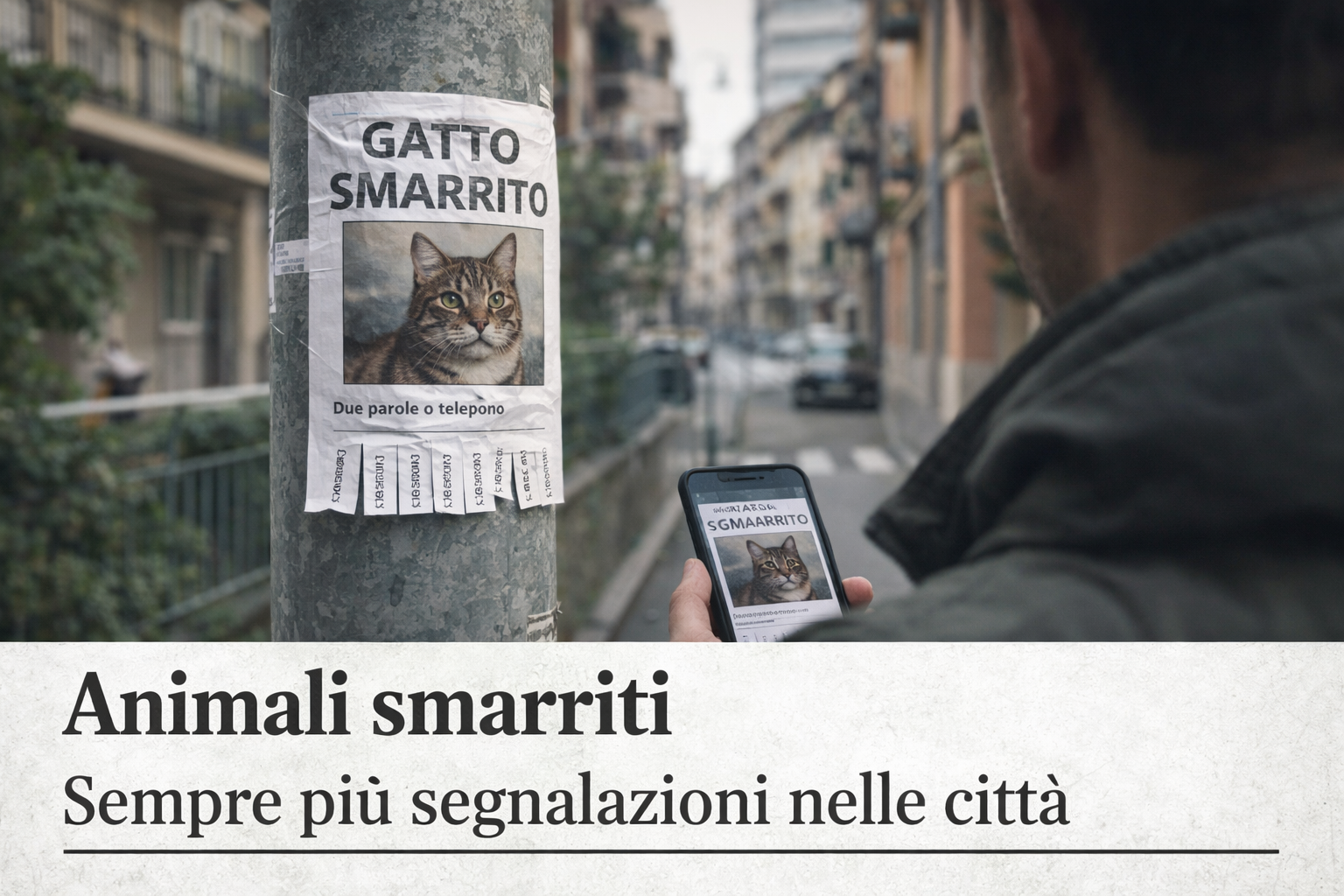 Aumentano le segnalazioni di animali smarriti nelle città italiane
