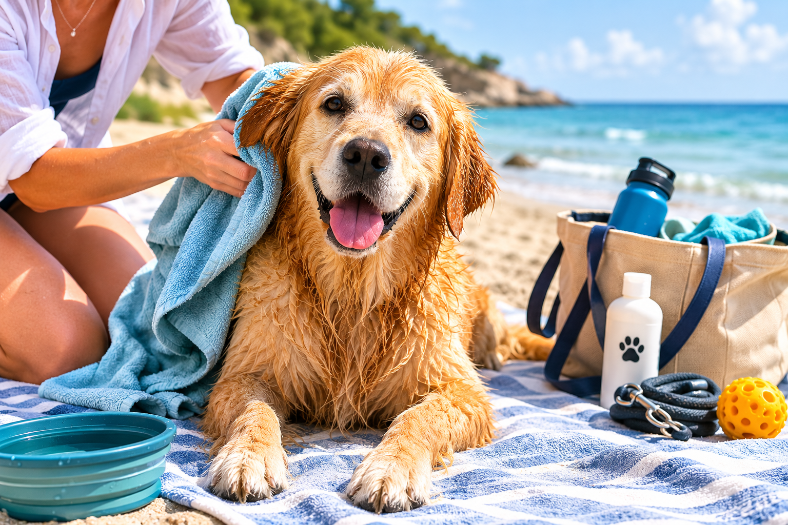 Cosa fare dopo che il cane ha fatto il bagno in mare? Guida post-spiaggia