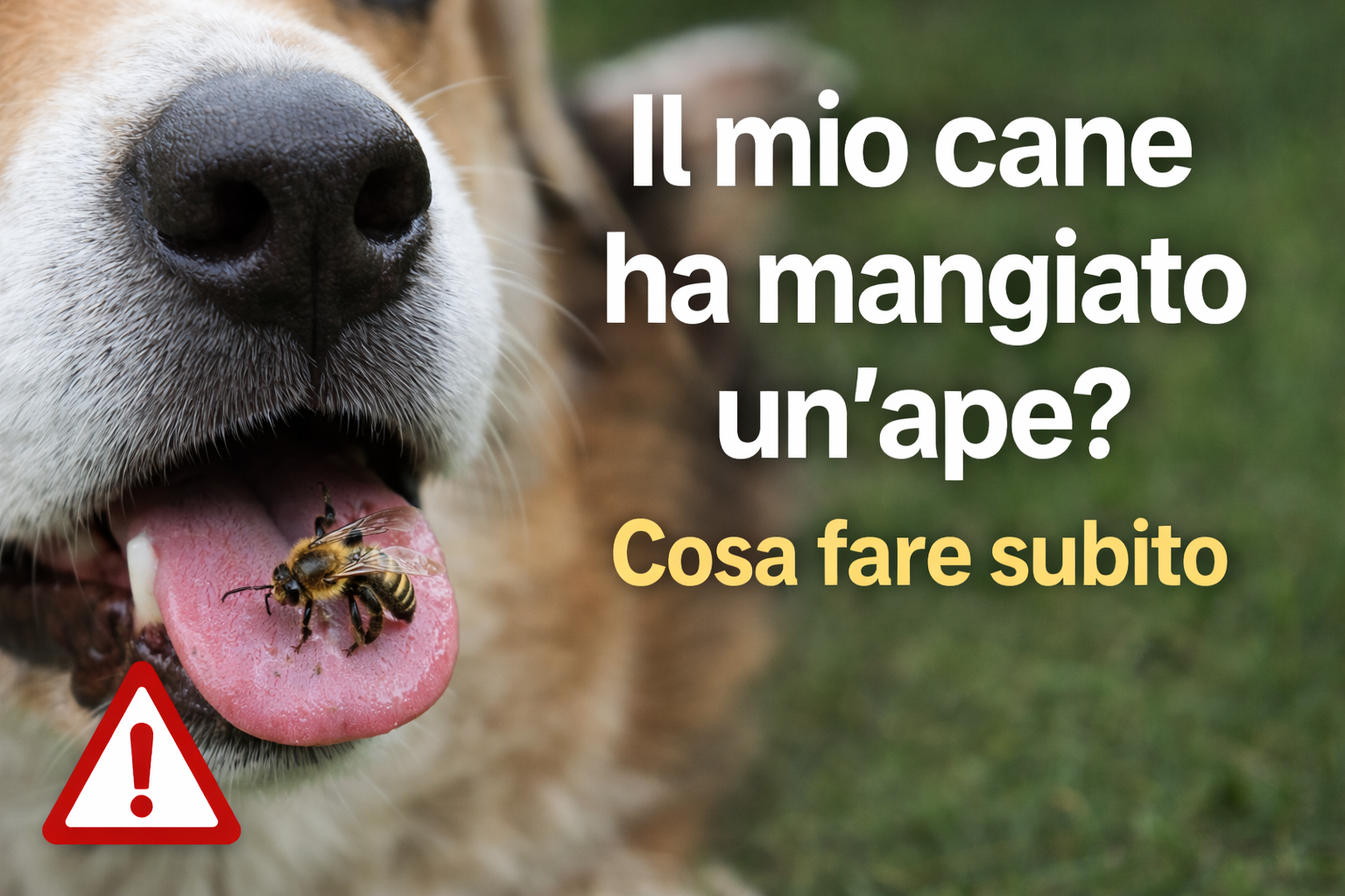 Cosa succede se il mio cane mangia un’ape? Sintomi, rischi e cosa fare subito