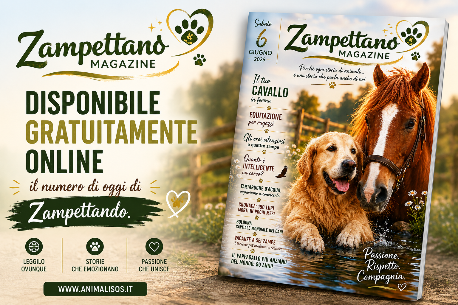 È disponibile online il nuovo numero di Zampettando Magazine