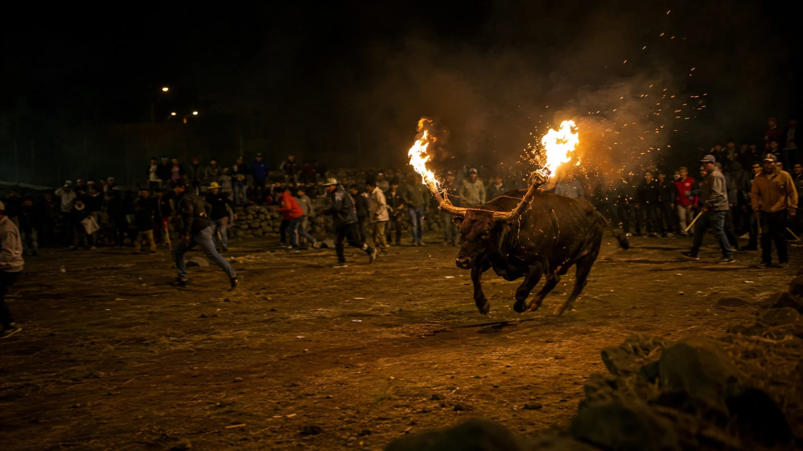 Ecuador, un toro costretto a correre tra le fiamme: quando la “tradizione” diventa tortura
