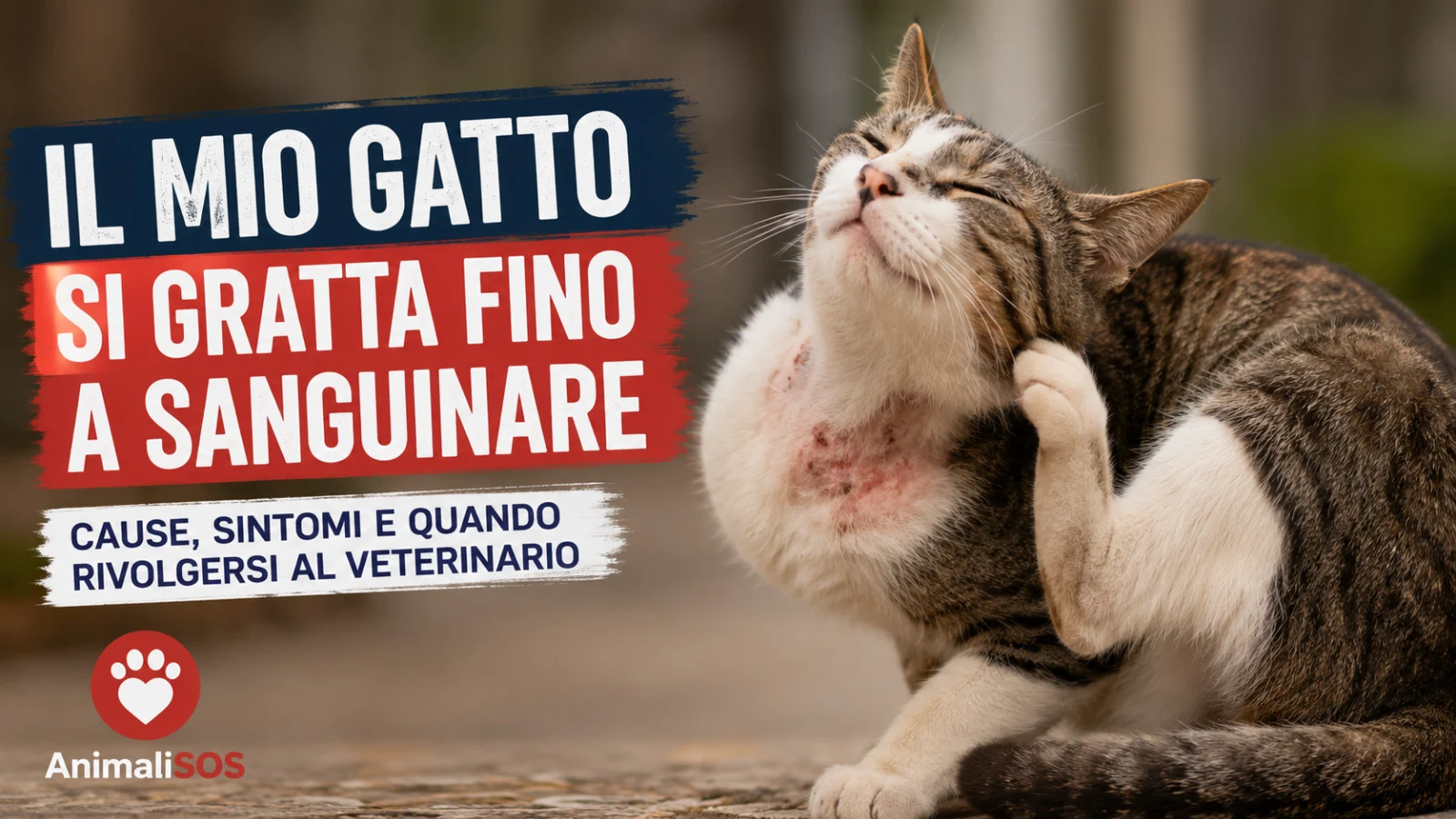 Il mio gatto si gratta fino a sanguinare: cosa può essere e quando preoccuparsi