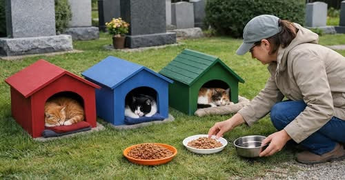 Impedire la rimozione delle casette dei gatti a Rimini