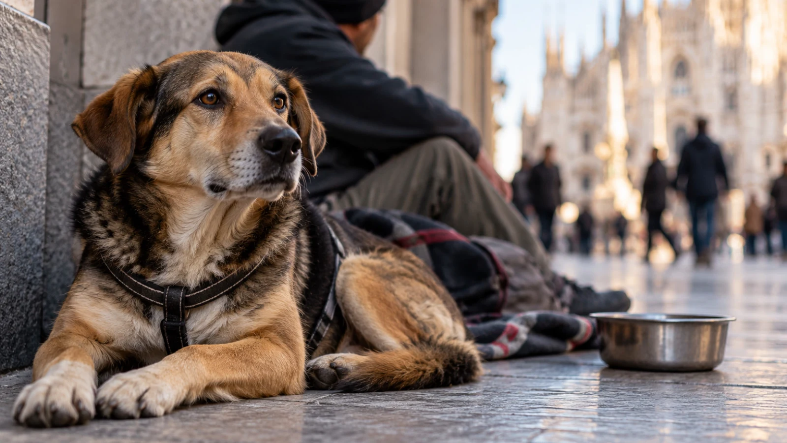 Milano, cane utilizzato per chiedere l'elemosina: sequestrato dalle Guardie Zoofile OIPA. Ora rischia la confisca definitiva