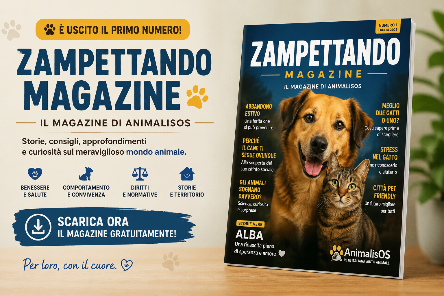 Nasce Zampettando Magazine: il nuovo magazine digitale dedicato al mondo animale
