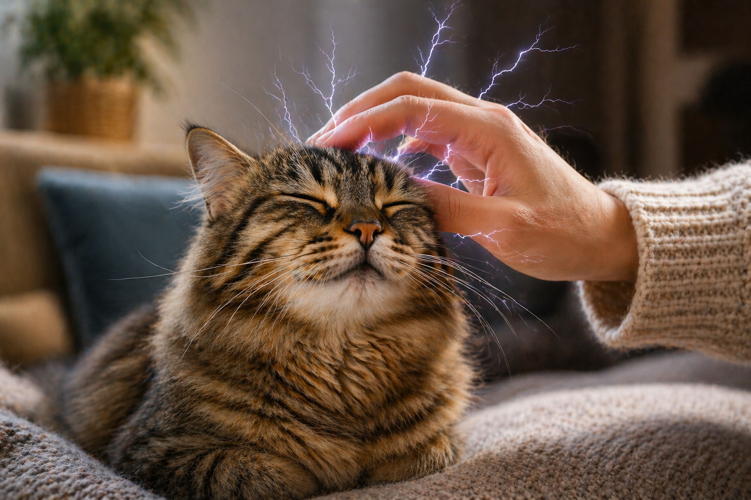 Perché quando accarezzo il gatto prendo la scossa? La spiegazione (che non ha nulla di misterioso)