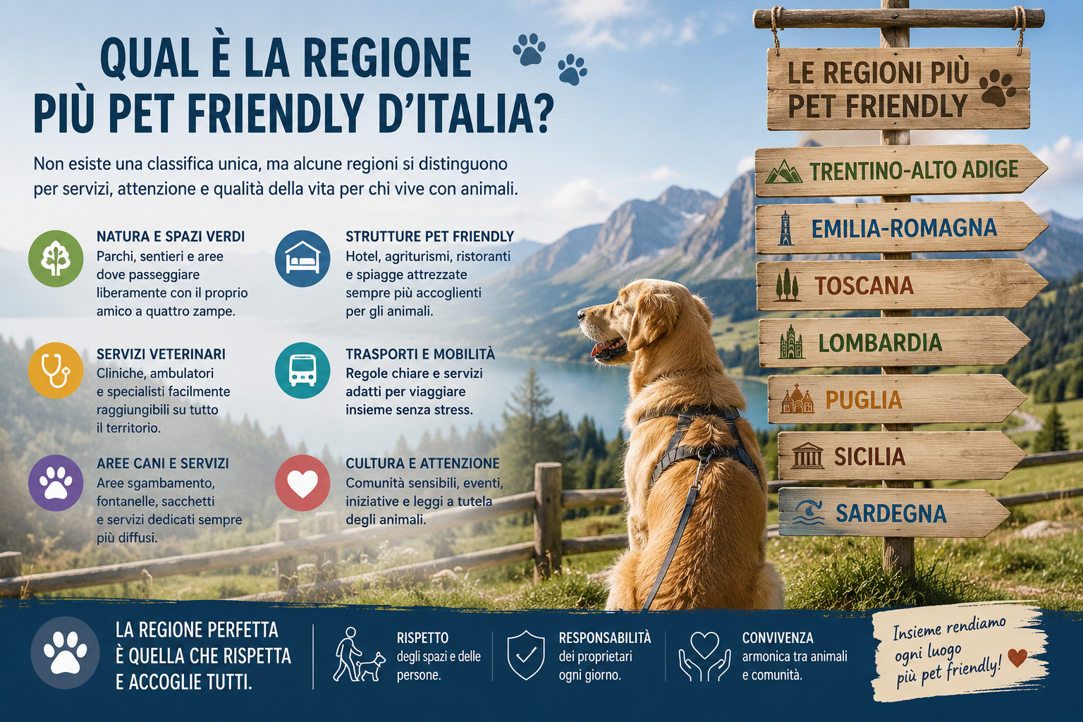 Qual è la regione più pet friendly d’Italia?